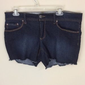 Fire & Gold Denim Jean Cut Off Fringe Shorts Size 12